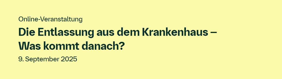 Die Entlassung aus dem Krankenhaus  Was kommt danach?